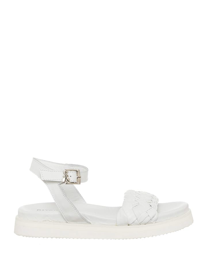 Patrizia Pepe Skórzane sandały w kolorze białym rozmiar: 33