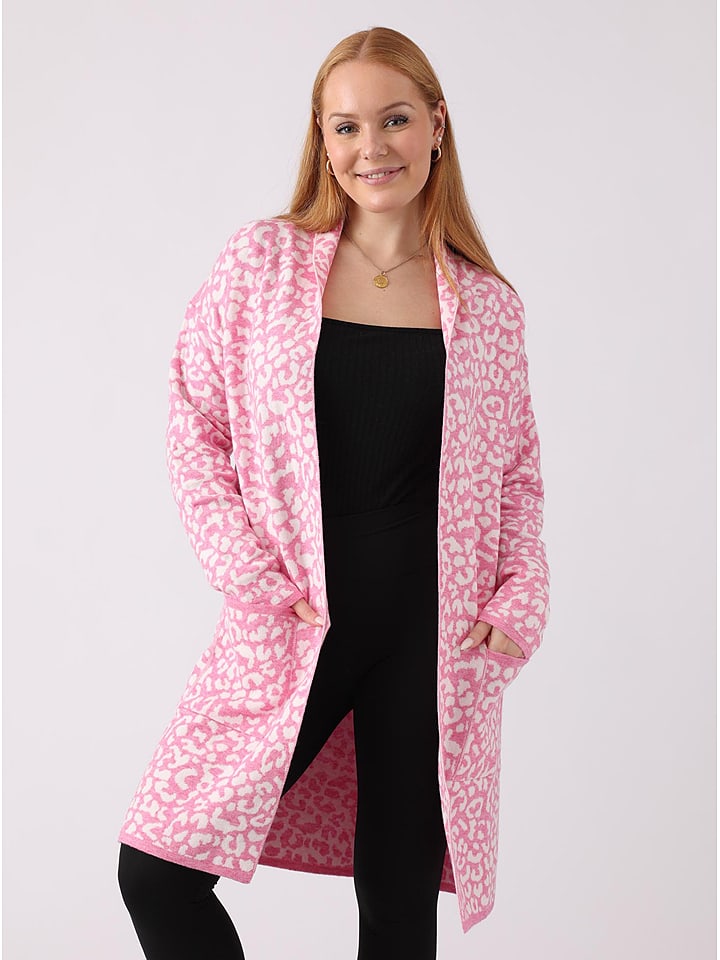 Zwillingsherz Kardigan "Lina" w kolorze jasnorÃ³Å¼owym rozmiar: S/M