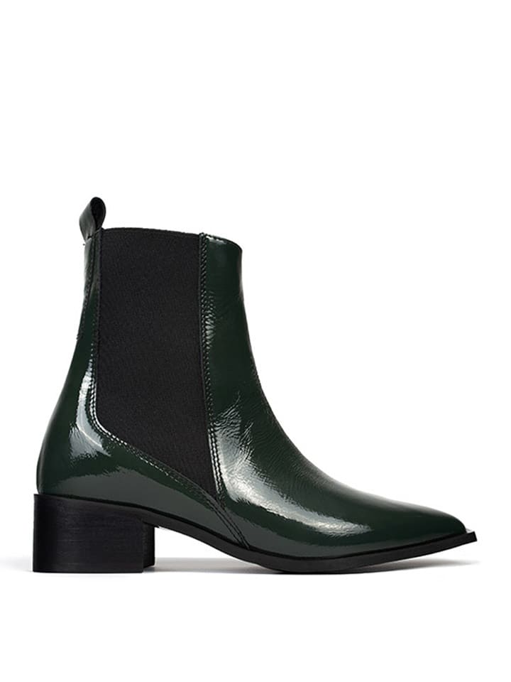 loft37 Skórzane sztyblety w kolorze zielonym rozmiar: 37