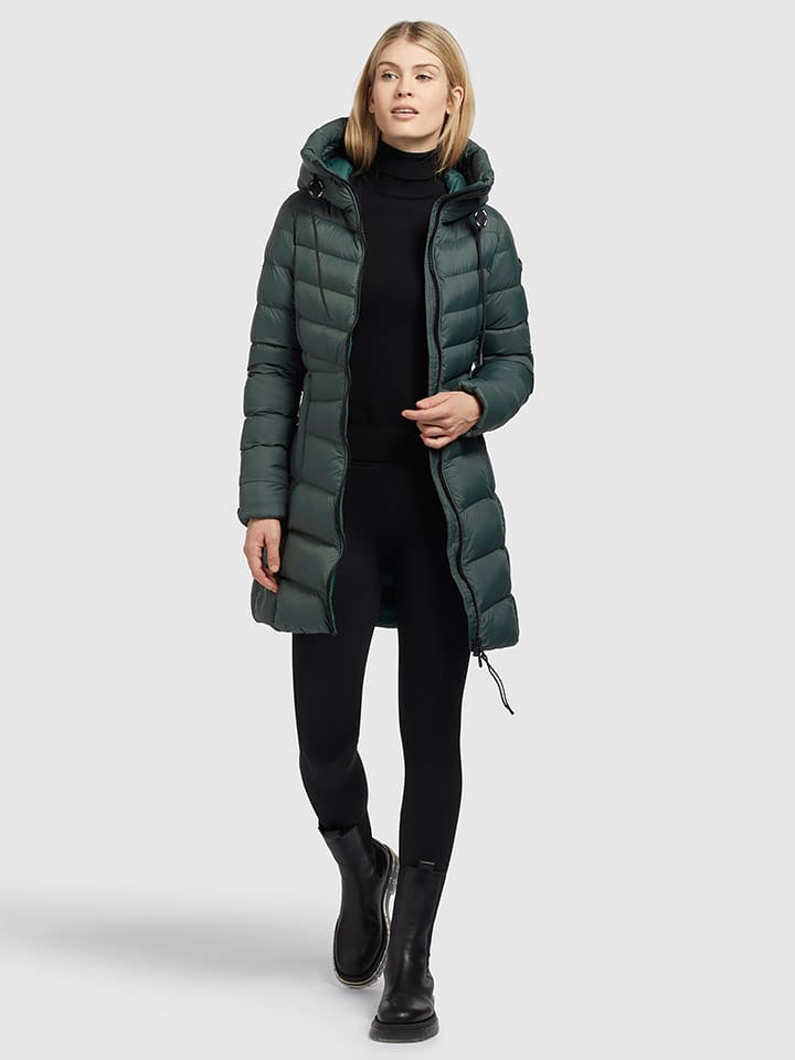 Khujo Płaszcz pikowany "Tuhani3 Soft" w kolorze niebiesko-zielonym rozmiar: XL