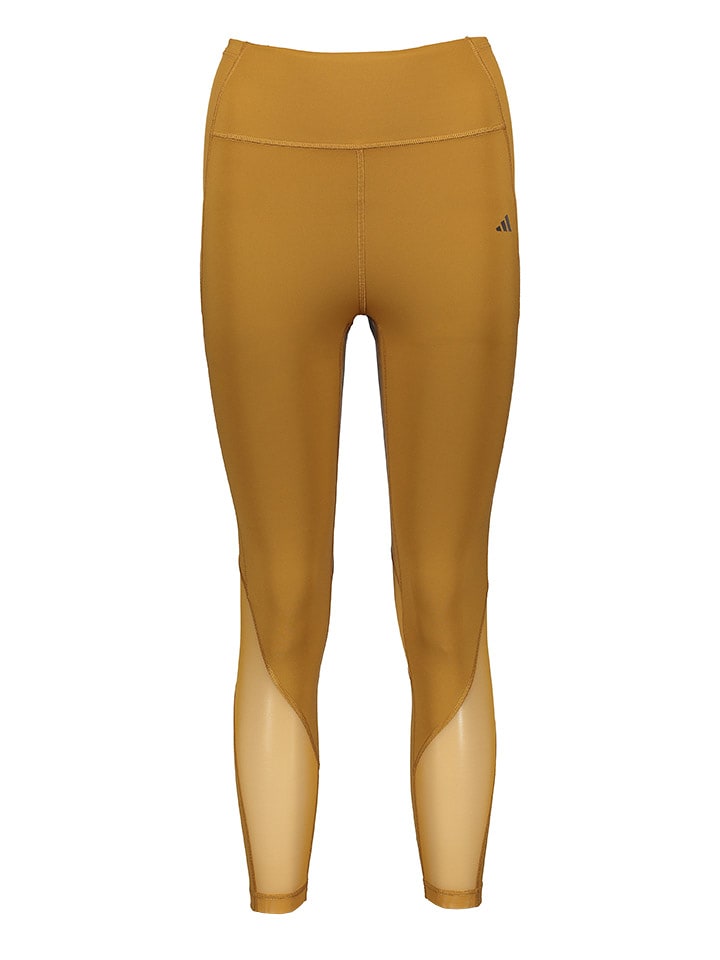 adidas Legginsy sportowe "TRLD" w kolorze jasnobrązowym rozmiar: XS
