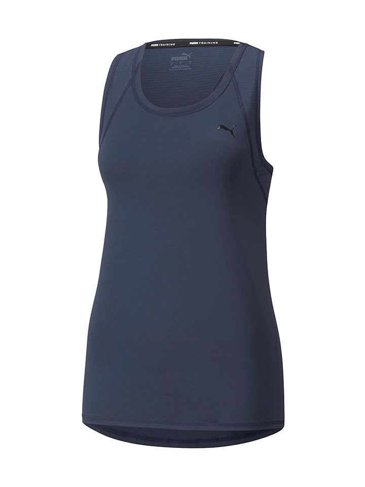 Puma Top sportowy "Train Favorite Tank" w kolorze granatowym rozmiar: XS