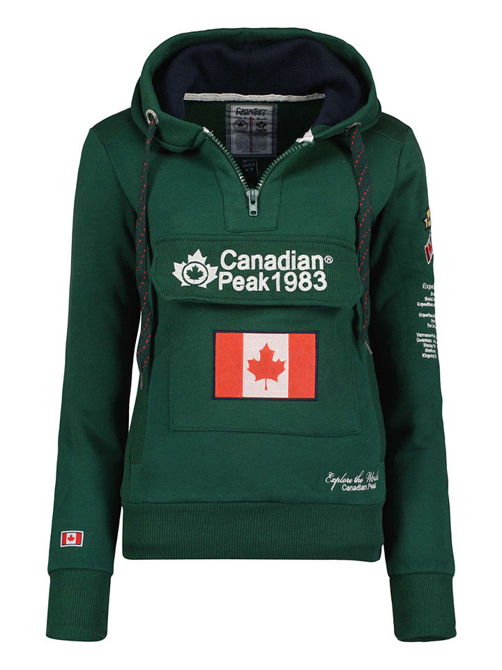 Canadian Peak Bluza "Gyrelle" w kolorze ciemnozielonym rozmiar: S