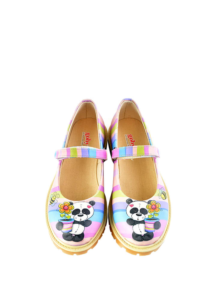 Goby Baleriny w kolorze różowo-fioletowym ze wzorem rozmiar: 37