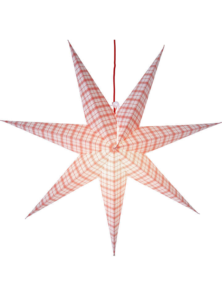 STAR Trading Gwiazda papierowa "Lisa" w kolorze czerwono-białym - Ø 70 cm rozmiar: onesize