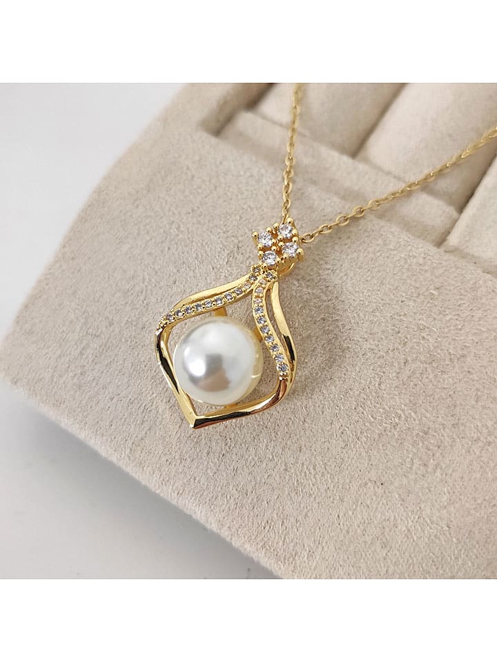 Nakkash Pozłacany naszyjnik z zawieszką - dł. 42 cm rozmiar: onesize