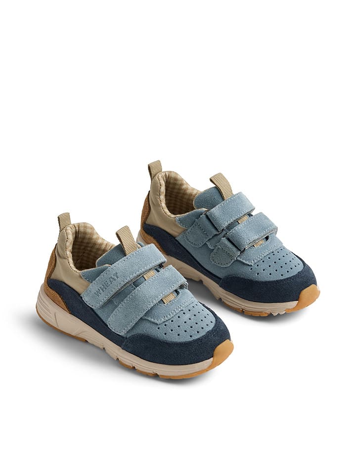 Wheat Skórzane sneakersy "Alin" w kolorze błękitno-granatowo-beżowym rozmiar: 30