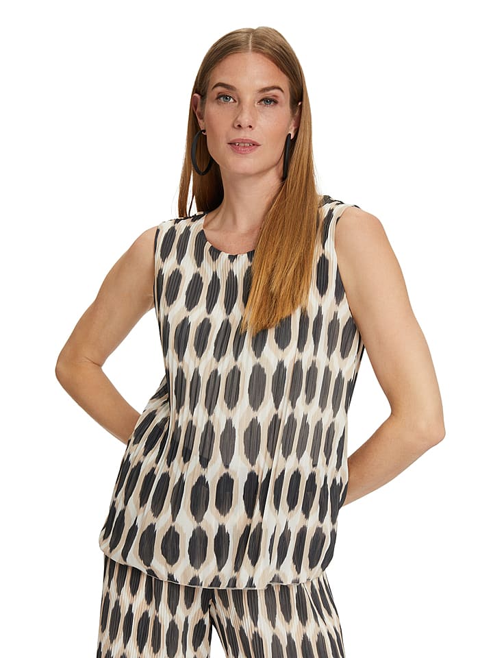 CARTOON Top w kolorze czarno-beżowym rozmiar: 36