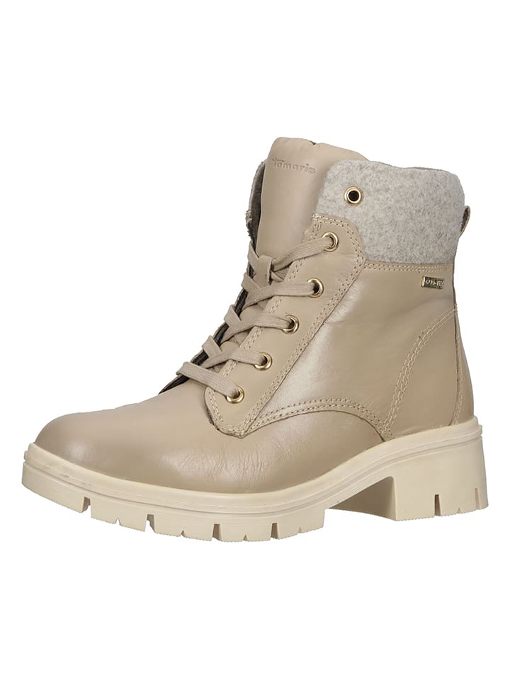 Tamaris Botki w kolorze beżowym rozmiar: 41