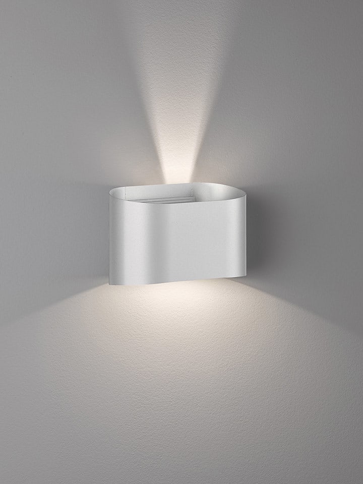 FISCHER & HONSEL Lampa ścienna LED "Wall" w kolorze srebrnym - 18 x 12 cm rozmiar: onesize