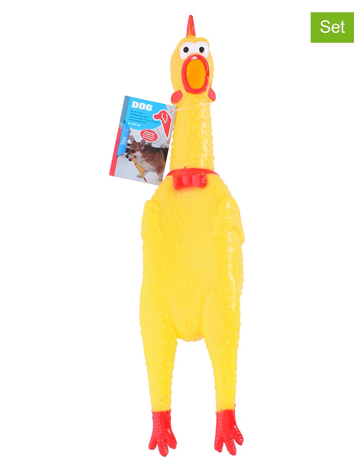 Edco Piszczące zabawki (2 szt.) w kolorze żółtym - dł. 32 cm rozmiar: onesize