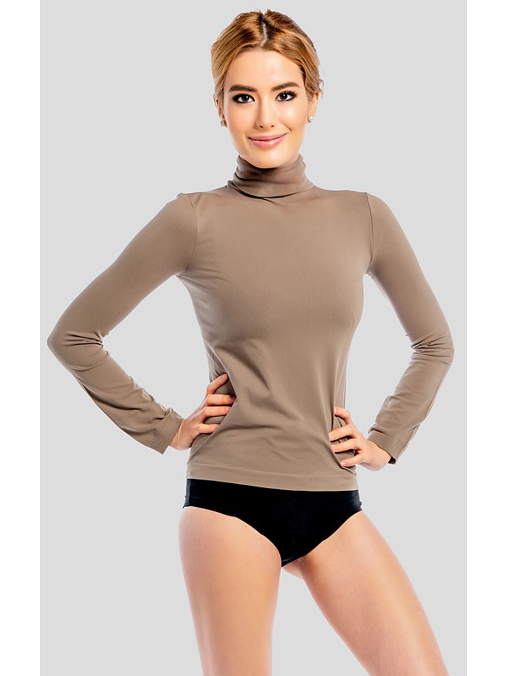 Anaissa Koszulki funkcyjne (2 szt.) "Vera" w kolorze beżowym rozmiar: S/M