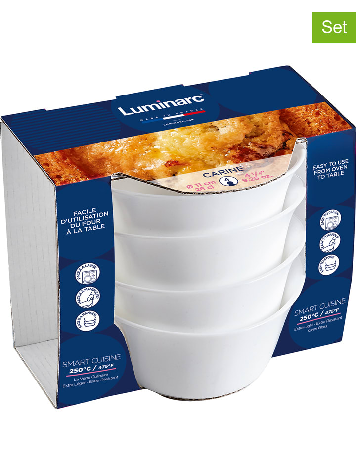 Formy (4 szt.) "Smart Cuisine Carine" w kolorze białym do zapiekania - Ø 11 cm