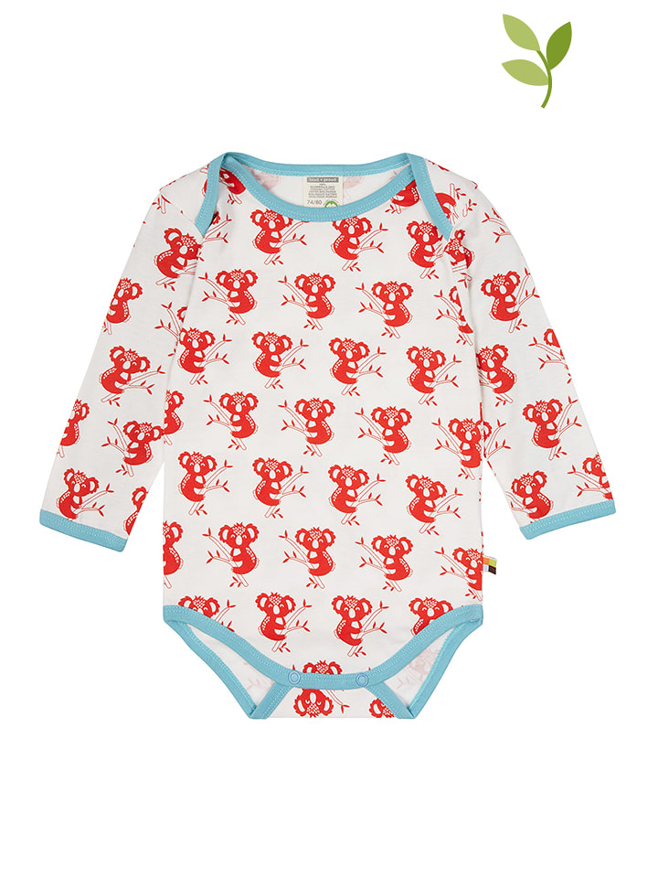 loud + proud Body w kolorze biało-czerwonym rozmiar: 62/68