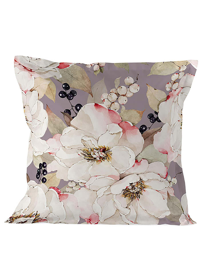 Happy Friday Poszewka "White peonies" ze wzorem na poduszkę rozmiar: 80x80 cm