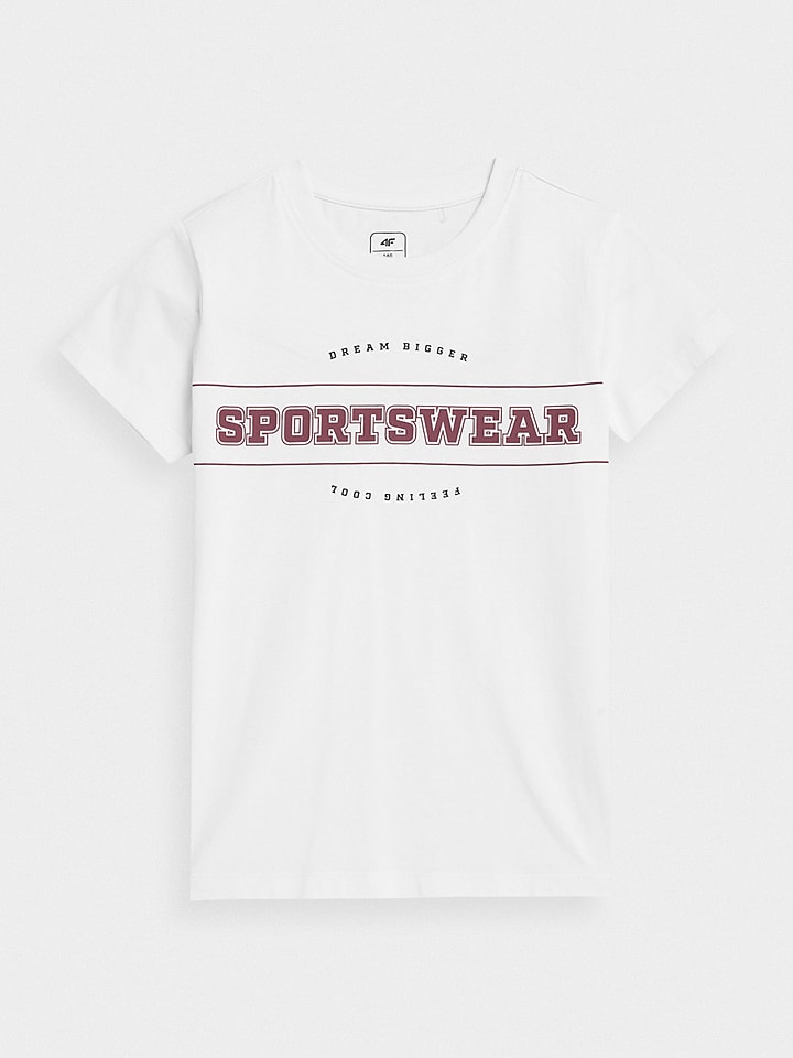 4F Koszulka w kolorze białym rozmiar: 152