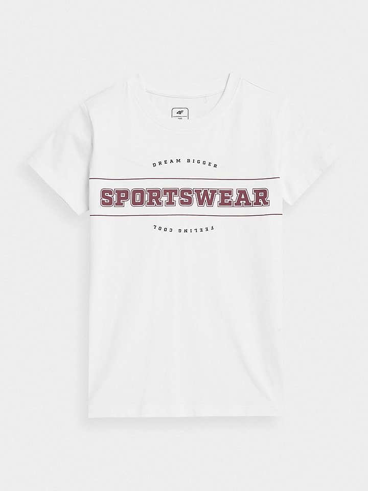 4F Koszulka w kolorze białym rozmiar: 152