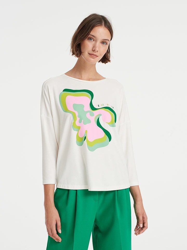 OPUS Koszulka "Sutura" w kolorze białym rozmiar: 38