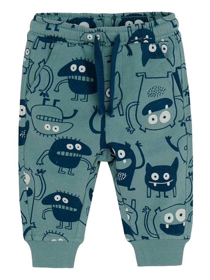 COOL CLUB Spodnie dresowe w kolorze zielono-granatowym rozmiar: 80