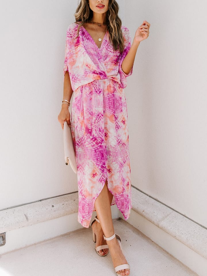 LA Angels Sukienka w kolorze różowo-kremowym rozmiar: XL