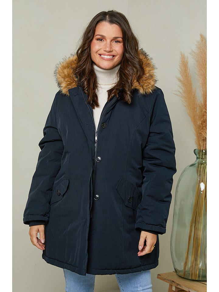 Curvy Lady Kurtka zimowa w kolorze granatowym rozmiar: 44/46