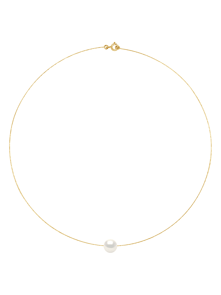 Mitzuko Złoty naszyjnik z perłą - dł. 42 cm rozmiar: onesize