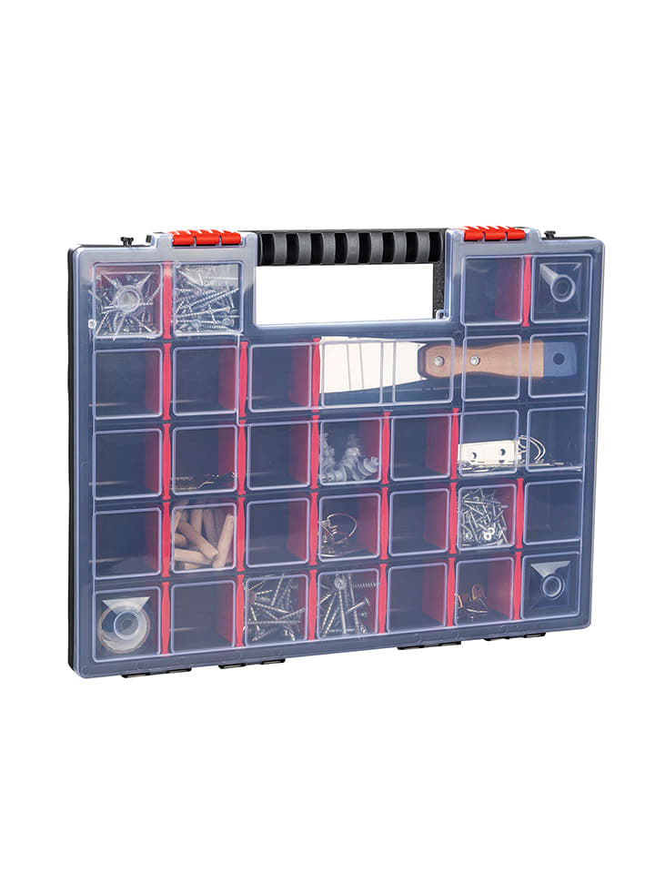 Profiline Pudełko w kolorze czarno-czerwonym do sortowania - 40 x 5 x 30 cm rozmiar: onesize