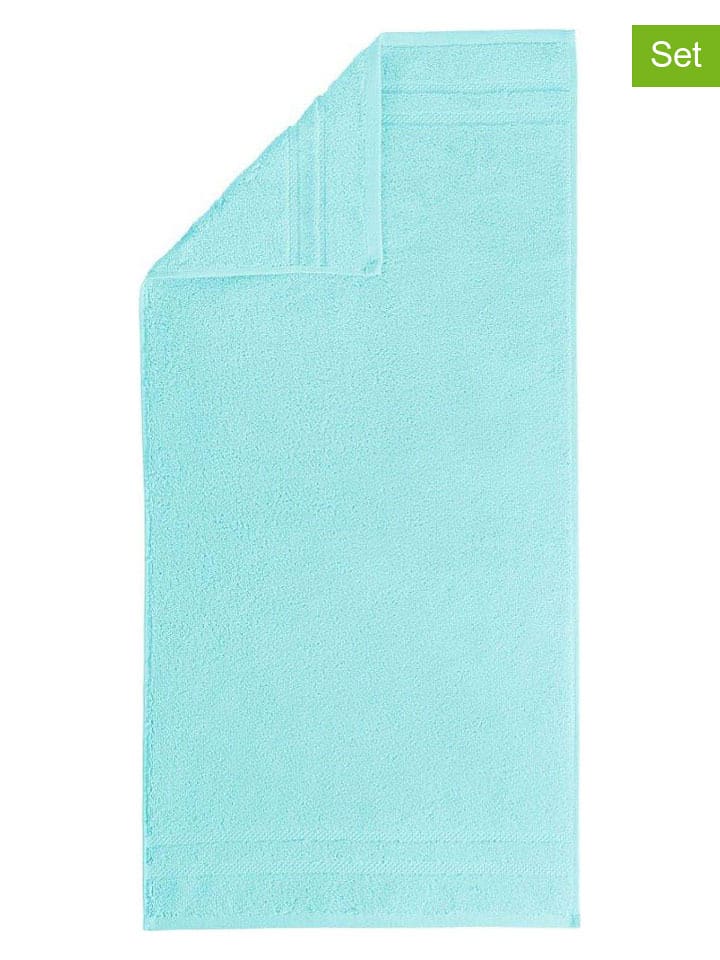 Egeria Ręczniki (3 szt.) w kolorze turkusowym dla gości rozmiar: 30x50 cm