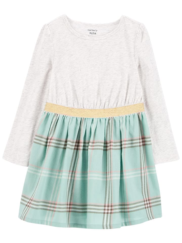 carter's Sukienka w kolorze turkusowo-szarym rozmiar: 104