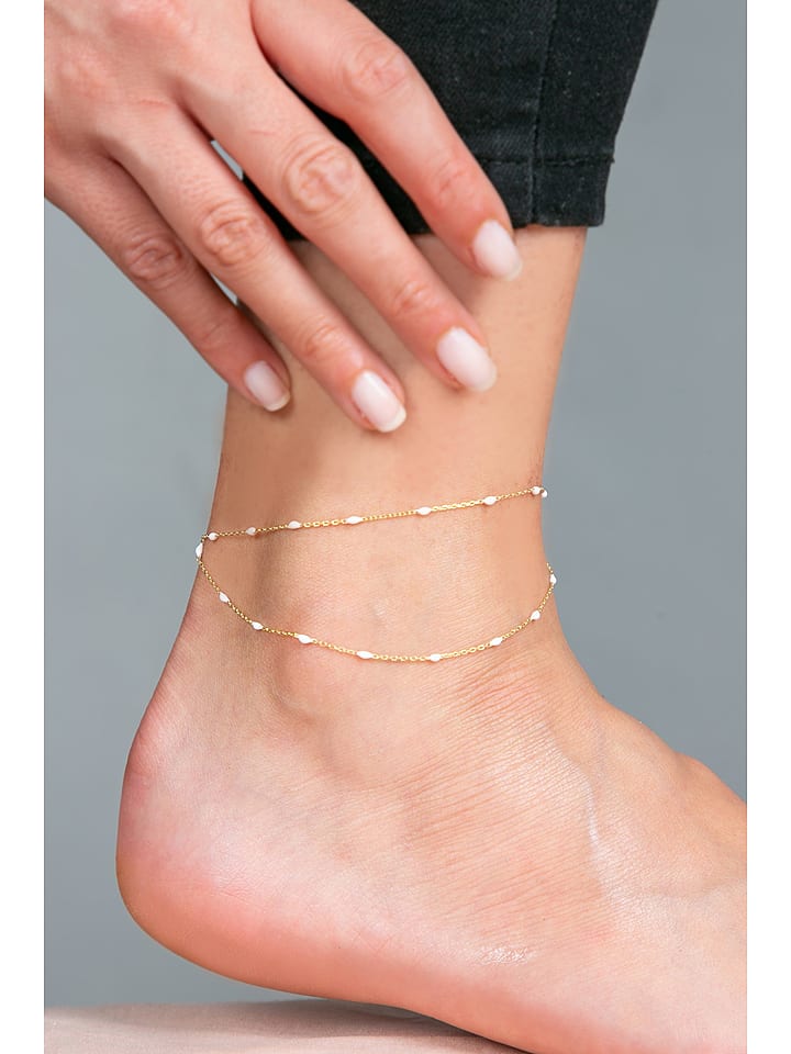 Heliophilia Srebrna bransoletka z elementami ozdobnymi na kostkę rozmiar: onesize