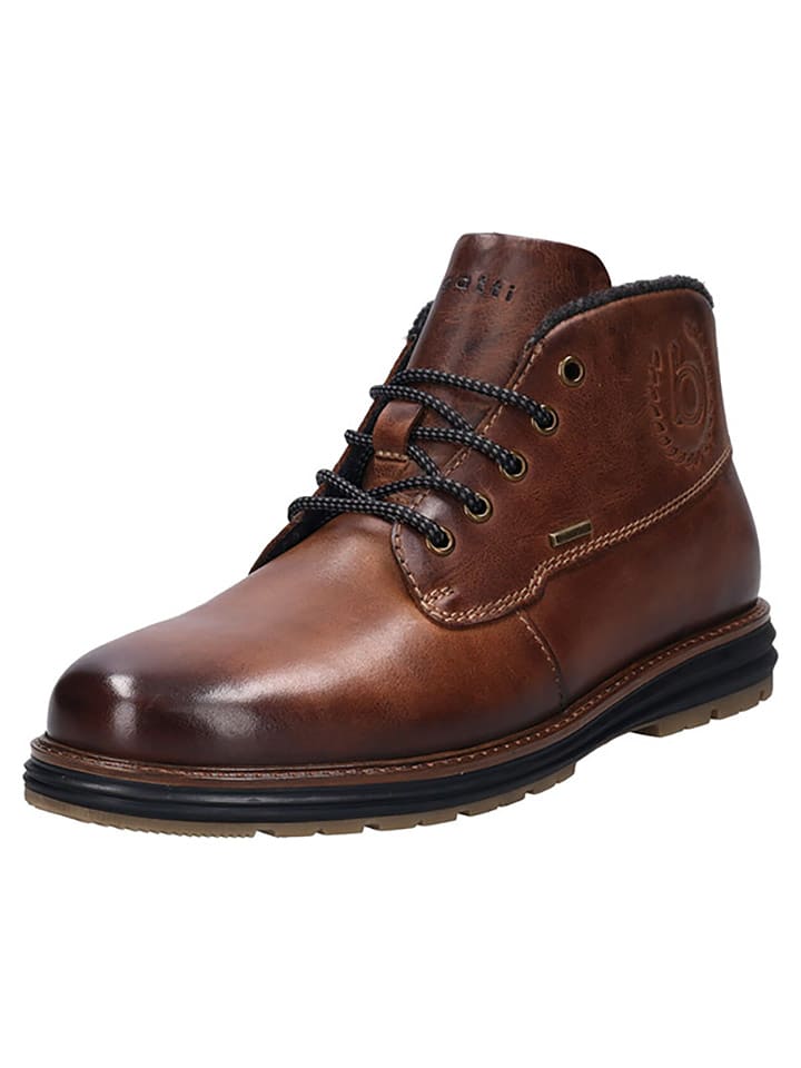 Bugatti Skórzane trzewiki w kolorze brązowym rozmiar: 45