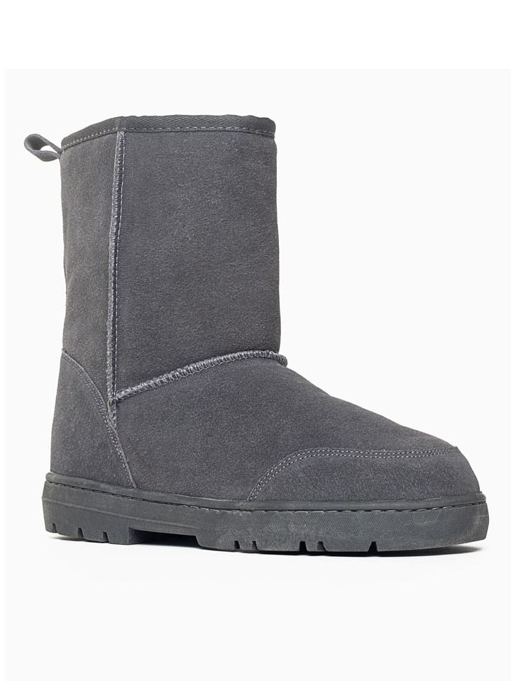 Gooce Skórzane botki zimowe "Gully" w kolorze szarym rozmiar: 41