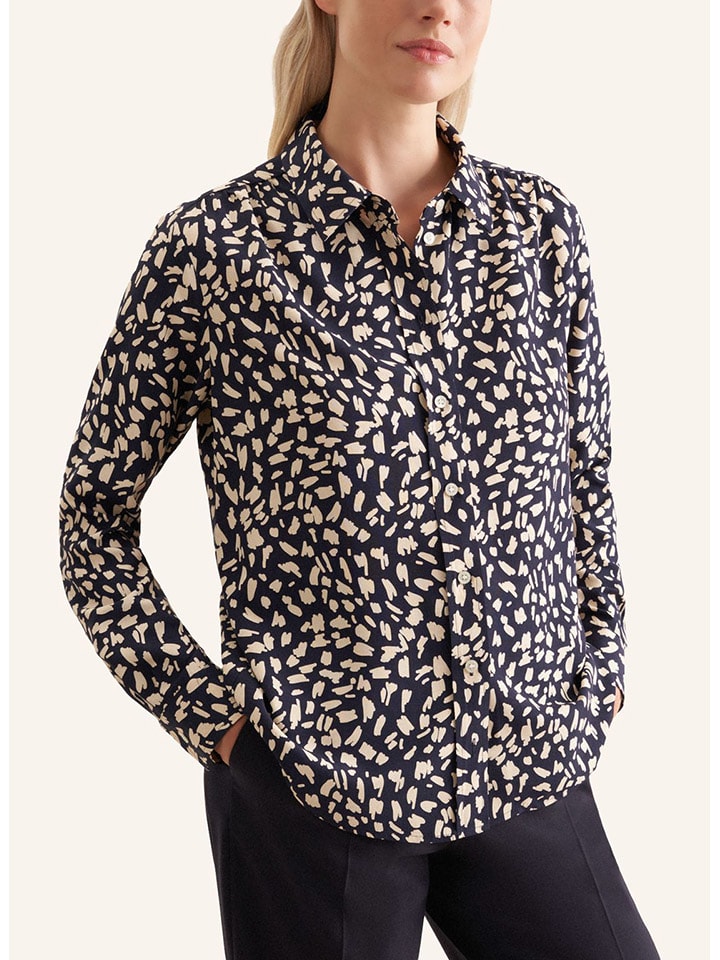 Seidensticker Bluzka w kolorze granatowo-kremowym rozmiar: 42