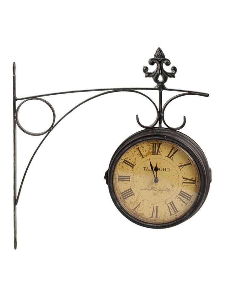 Anticline Zegar ścienny w kolorze jasnobrązowo-czarnym - 35 x 40 cm rozmiar: onesize