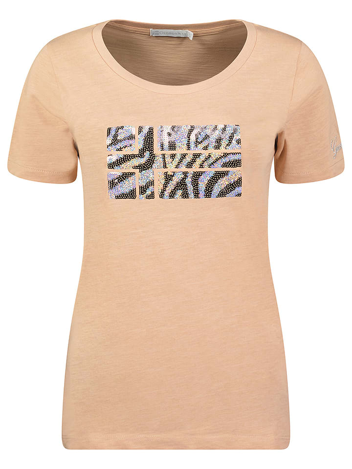 Geographical Norway Koszulka "Jchance" w kolorze beżowym rozmiar: L