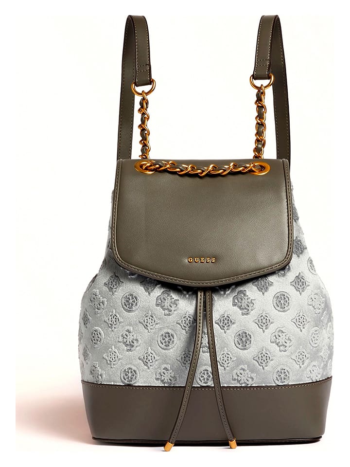 Guess Plecak w kolorze srebrno-ciemnobrązowym - 24 x 28 x 14 cm rozmiar: onesize