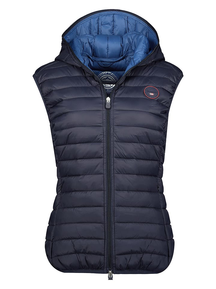 Geographical Norway Kamizelka pikowana "Vafne" w kolorze granatowym rozmiar: M