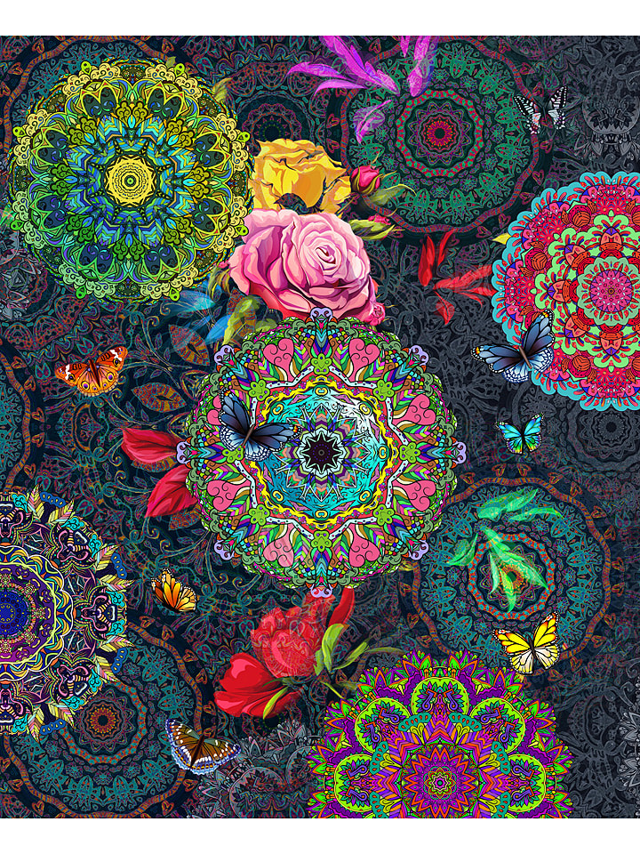 Hip Pled "Abbra" w kolorze antracytowym ze wzorem rozmiar: 130x160 cm