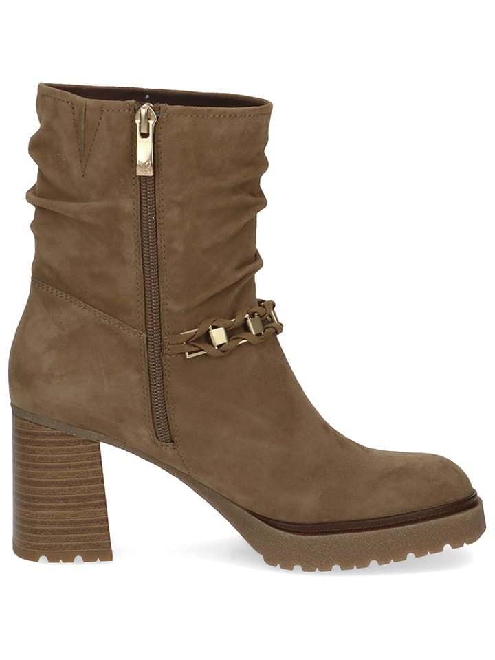 Caprice Skórzane botki "Anke" w kolorze jasnobrązowym rozmiar: 37