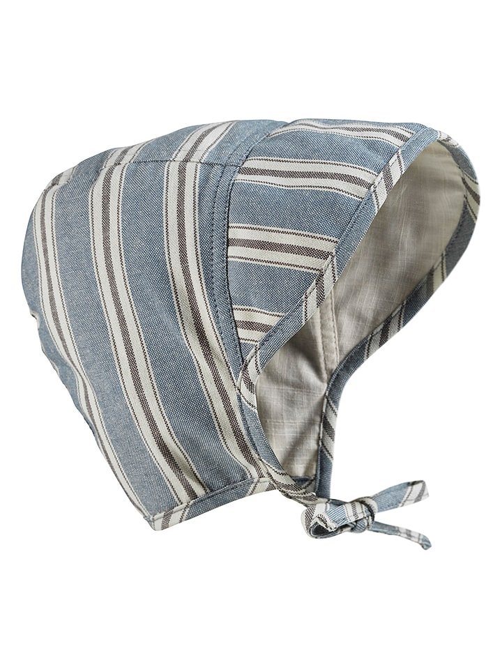 Elodie Details Czapka niemowlęca "Sandy Stripe" w kolorze szaro-beżowym rozmiar: 38-42 cm