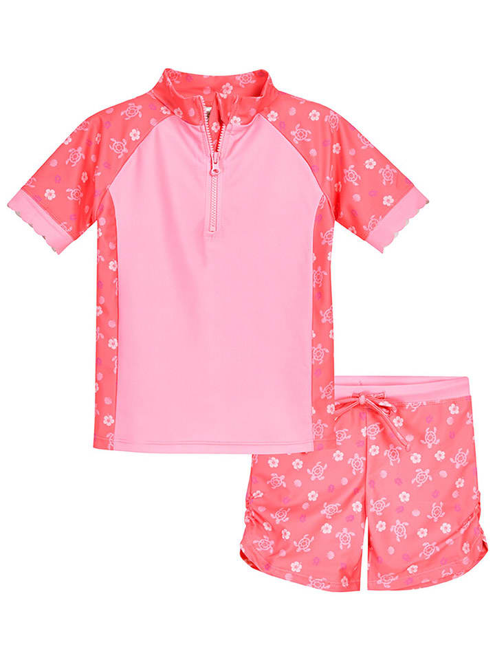 Playshoes 2-częściowy zestaw kąpielowy "Hawaii" w kolorze różowym rozmiar: 74/80