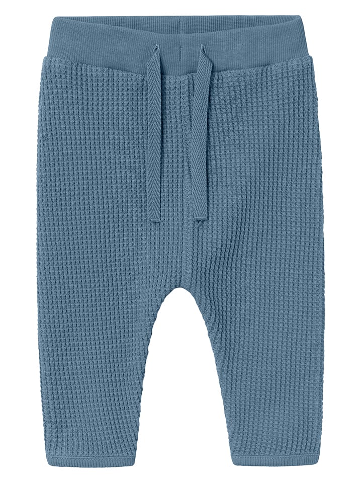 name it Spodnie dresowe "Humas" w kolorze niebieskim rozmiar: 80