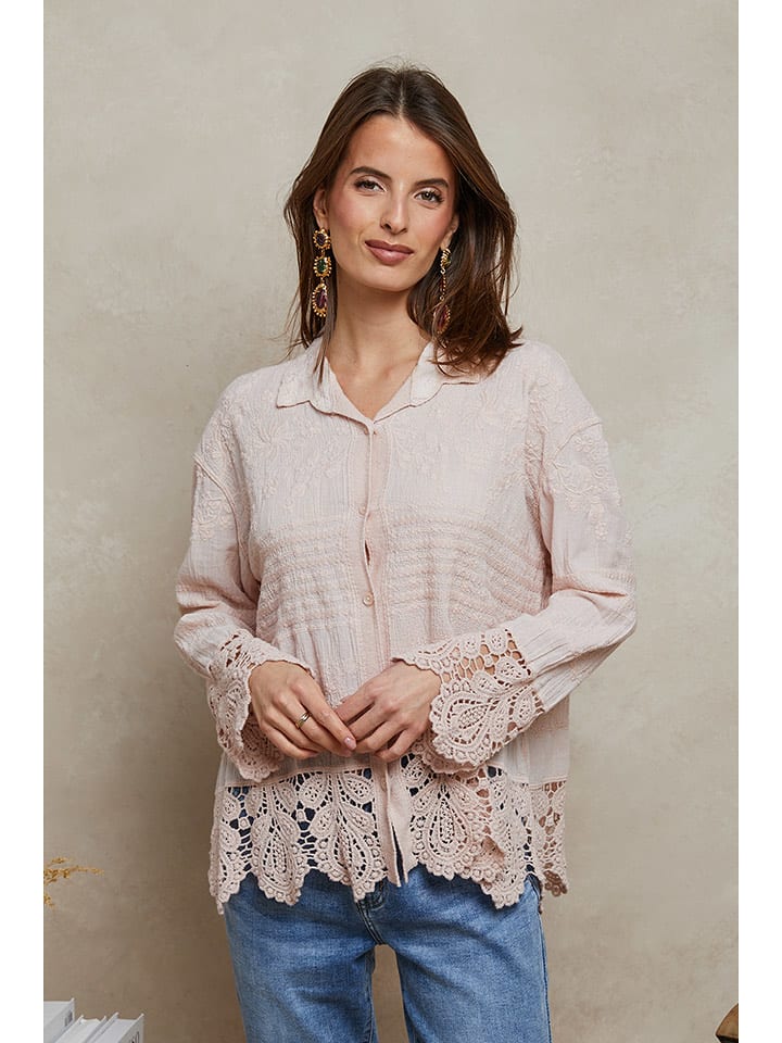 Plume Bluzka "Cheor" w kolorze jasnoróżowym rozmiar: M