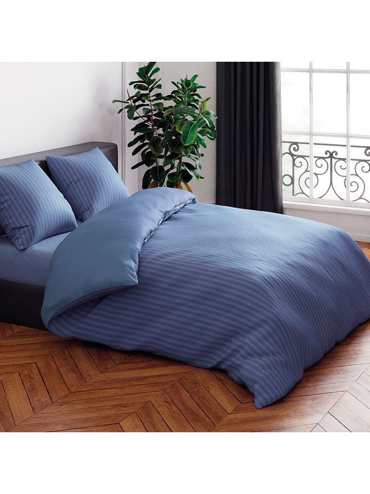 CXL by Christian Lacroix Komplet pościeli satynowej w kolorze niebieskim rozmiar: 260x240 cm