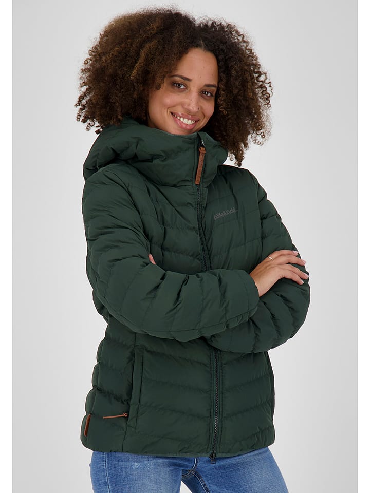 alife and kickin Kurtka pikowana w kolorze ciemnozielonym rozmiar: S