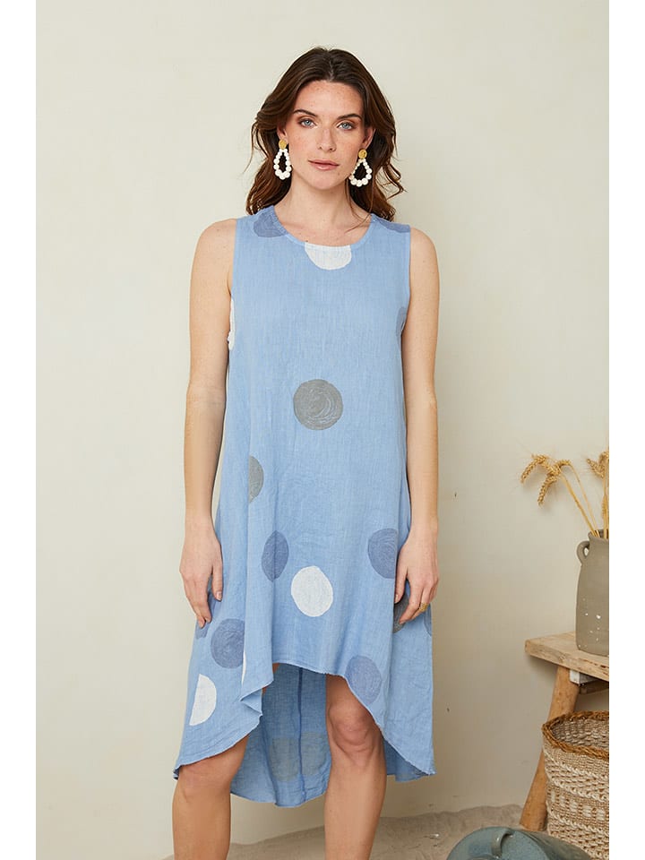 Le Monde du Lin Lniana sukienka w kolorze błękitnym rozmiar: 38/40