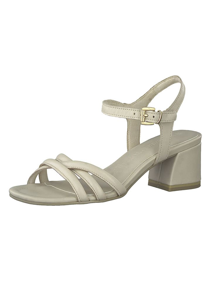 Marco Tozzi Sandały w kolorze kremowym rozmiar: 36