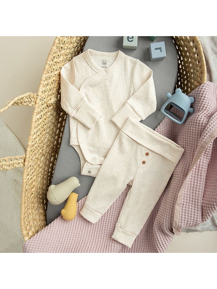 COOL CLUB 2-częściowy zestaw w kolorze kremowym rozmiar: 56/62