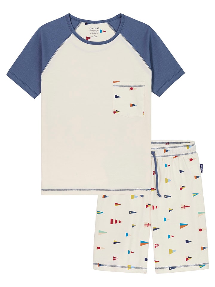 Claesens Piżama w kolorze kremowo-granatowym rozmiar: 128