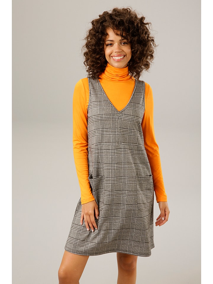 Aniston Sukienka w kolorze czarno-beżowym rozmiar: 38